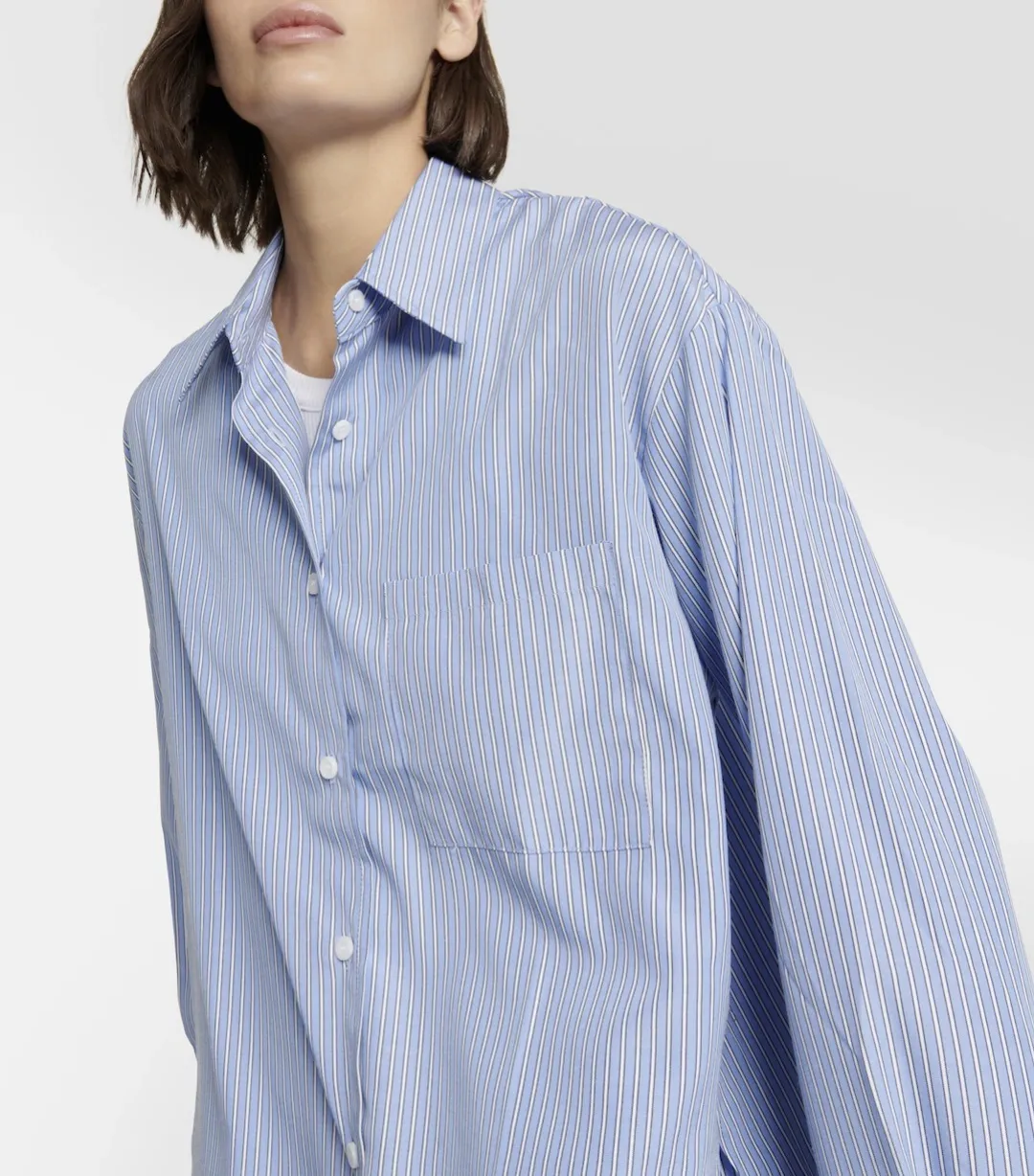 The Frankie Shop  |Stripes Long Sleeves Cotton Shirts & Blouses