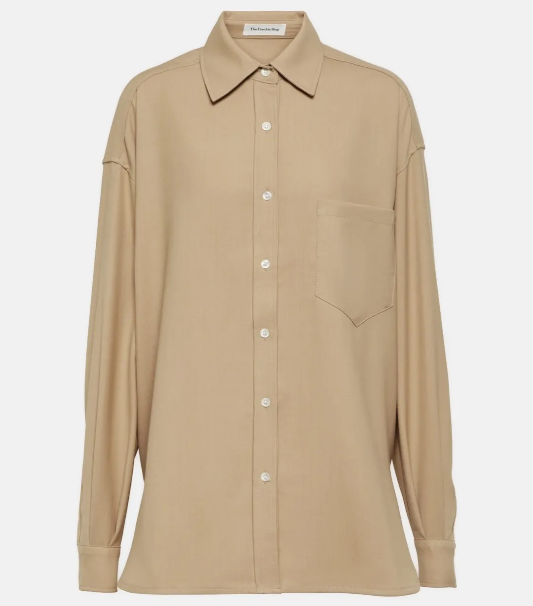 The Frankie Shop  |Wool Long Sleeves Plain Shirts & Blouses