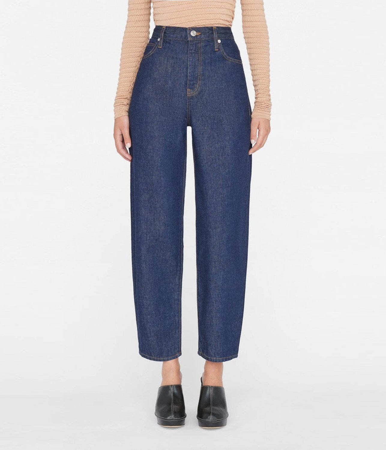 ULTRA HIGH RISE BARREL JEANS- RINSE